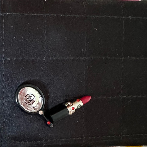 💯% Authentic Chanel Vintage Satin Card Holder Wallet - Picture 9 of 16